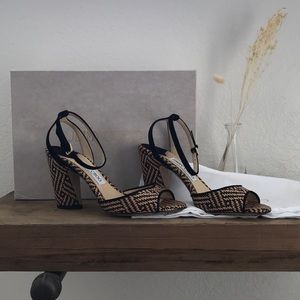 Jimmy Choo Miranda Raffia Sandal 7.5